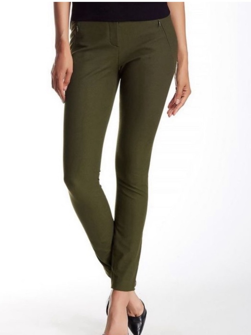 Theory Olive Slim Ankle Pants 0